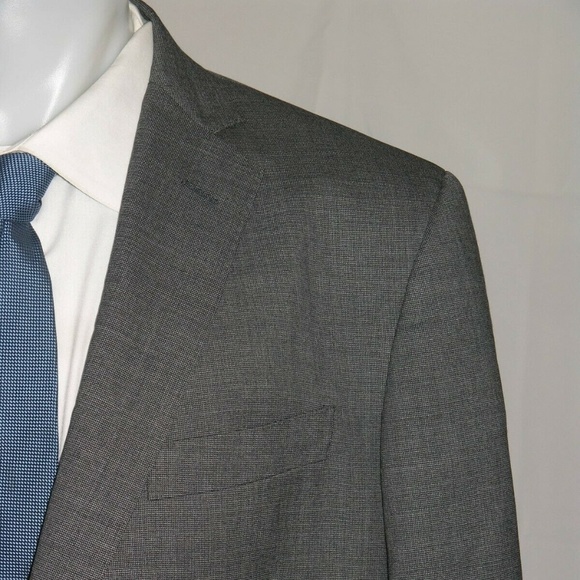 Brooks Brothers 1818 Regent Vitale Gray Nailshead Two Button Suit Jacket 46r